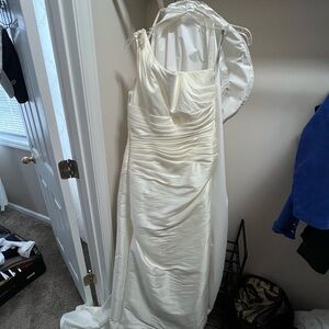 Alfred Angelo White Maxi Ruched Gown with Sweetheart Neckline for Bride